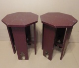 Two painted Octagon tables