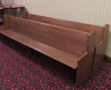 Two Straight Oak Pews