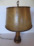 Copper Table lamp with mica style shade