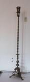 Ornate heavy brass floor lamp