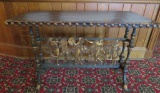 Outstanding Ornate metal table with dancing musicians