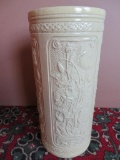 Stoneware Floral Umbrella Stand, sand jar