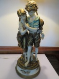 Collection Francaise Table Lamp Figural boy and girl by L & F Moreau