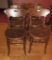 Six Oak Pub Chairs, round seat