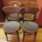 Four Oak Pub Chairs, round seat