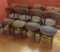 Eight Oak Pub Chairs, round seat