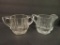 12 glass sugar bowls and 12 creamers