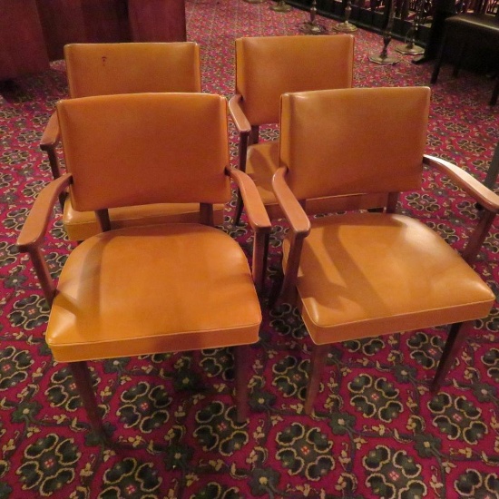 Four Mid Century Modern Thonet Arm Chairs