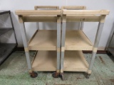 Two Rubbermaid Tuffmade Carts