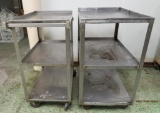 Two Stainless Steel Utility Carts Lakeside