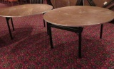 Two King Arthur 5' round folding banquet tables