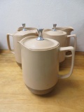 Five Thermos Insulated Ware Pitchers