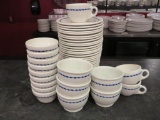 Syracuse china, plates and soup cups