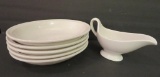 Five Syracuse Vegetable Bowls 12-11 and Gravy Boat