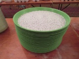 27 round plastic serving trays, 14 1/2