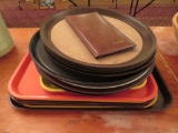 Assorted round and rectangle serving trays