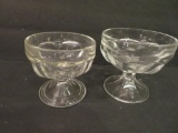 109 glass pedestal ice cream dishes