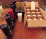 Assorted Pillar candles, new and used