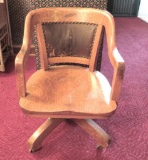 Antique Oak Office Chair