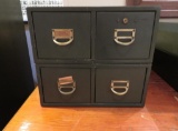 Two Metal Card File Boxes