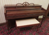 Vintage Cable Nelson Upright Piano with bench