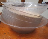 Six Very Large Plastic Serving bowls