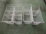 Four coated storage baskets