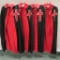 Four black, Red Teutonic Cross Cloaks with collars