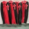 Four black Red Teutonic Cross Cloaks with collars