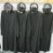 Four Ihling Bros Everard Co Regalia robes and hats, black