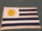 Uruguay Flag, cloth on wood pole