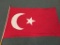 Flag of Turkey, cloth on wood pole