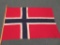 Flag of Norway, cloth on wood pole