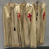 Three Rose Croix Cloaks, ornate stitching