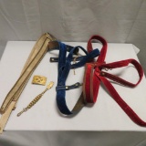 Three Sword Belts, buckle and chain with knight slide