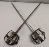 Two metal combat swords