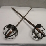 Two metal combat swords