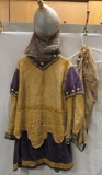 Knight Regalia with helmet and leggings, metallic and purple