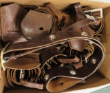 Studded brown leather Regalia belts, sword belts