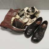 Three Vintage Pairs of Shoes, Boots and gladiator style shoes