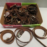 Assorted Leather Belts and Parts