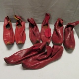 Four vintage Red Leather Ivanhoe Regalia Shoes