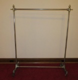 Art Deco Styled Rolling Garment Rack