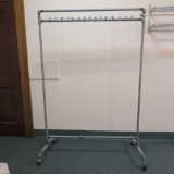 Rolling Garment Rack - Pipe Construction