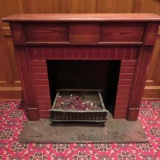 Theatre Prop, Faux Fireplace, wood, metal firebox