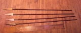 Theatre Props, four wood and metal spears