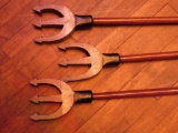 Theatre Props, three tridents, wooden