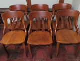 Six Oak Heywood Bros and Wakefield Company Chicago Chairs