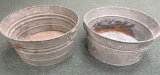 Two Galvanized Wash Tubs