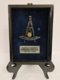 1909 Masonic Compass, framed